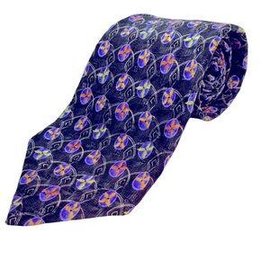 Robert Talbott Oak Hall Memphis Wide Floral Silk Necktie
